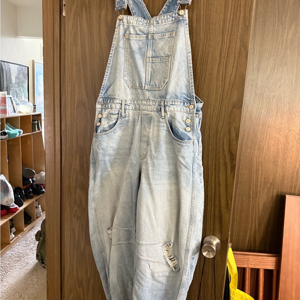 We The Free Good Luck Barrel Overalls